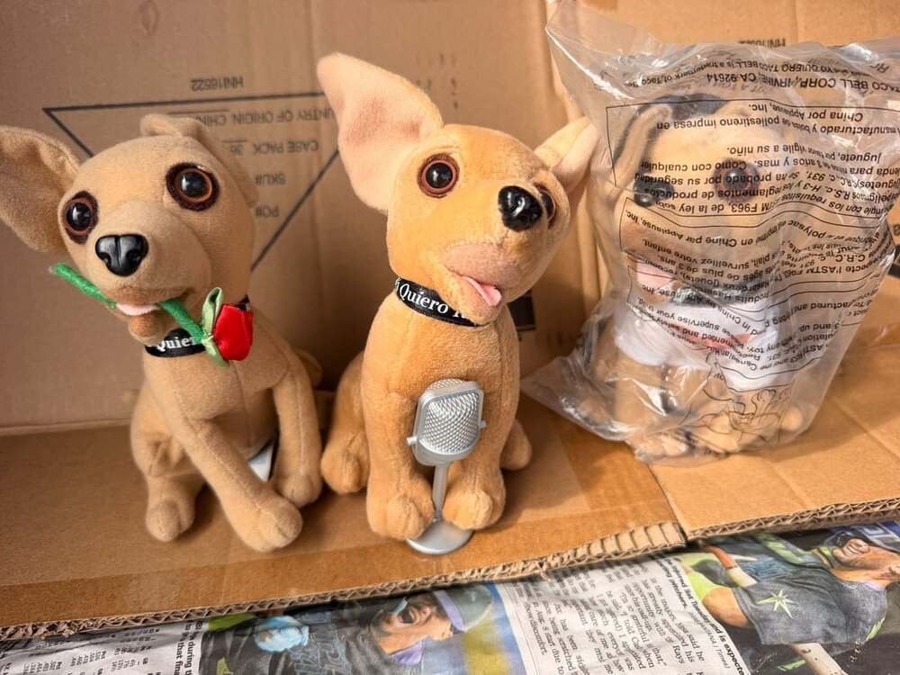 Taco Bell Chihuahua Plush Dog with Microphone Lot of 3